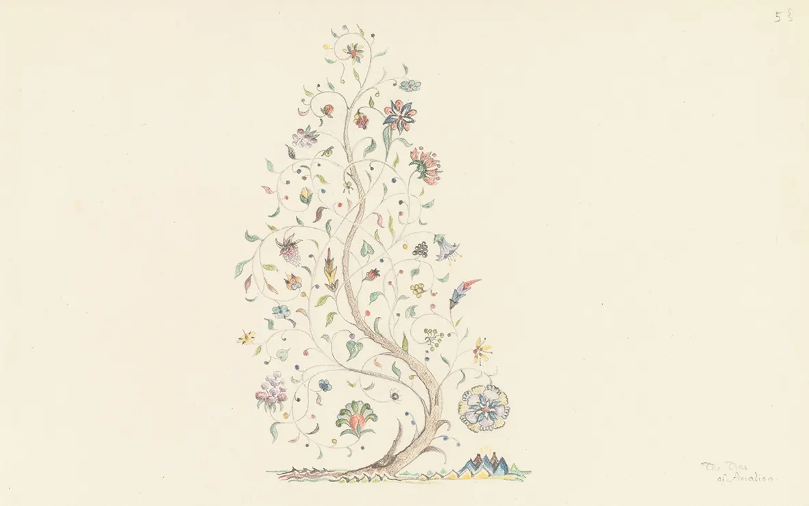 L'Arbre d'Amalion, dessin de J.R.R. Tolkien, 1928