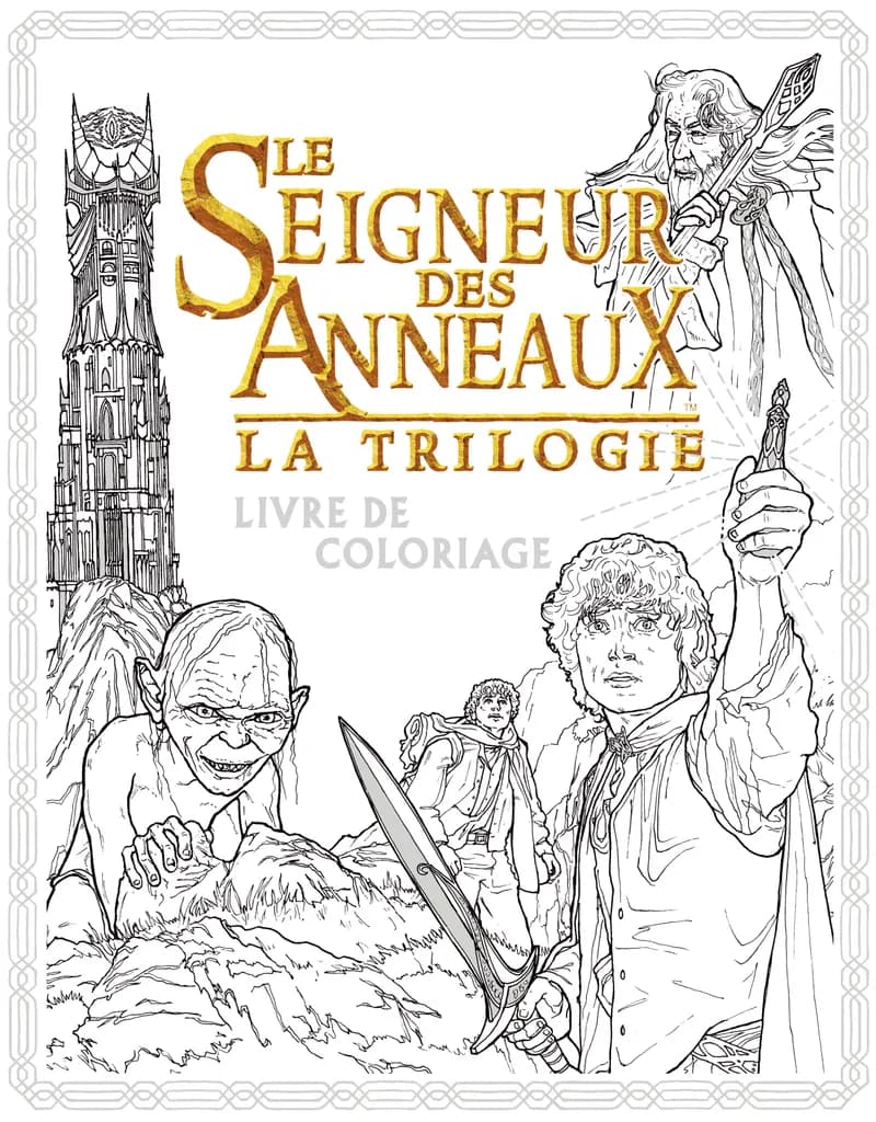 Le Seigneur des Anneaux : la trilogie – Livre de coloriage