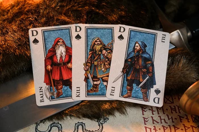 Les Nains Balin, Kili et Fili en figures de trèfle