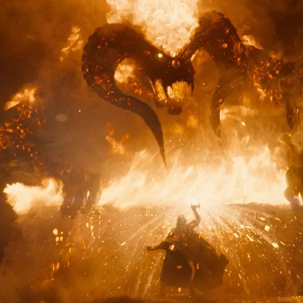Le Balrog (Fléau de Durin) (Simon Pegg (voix, saison 3)) dans Les Anneaux de Pouvoir